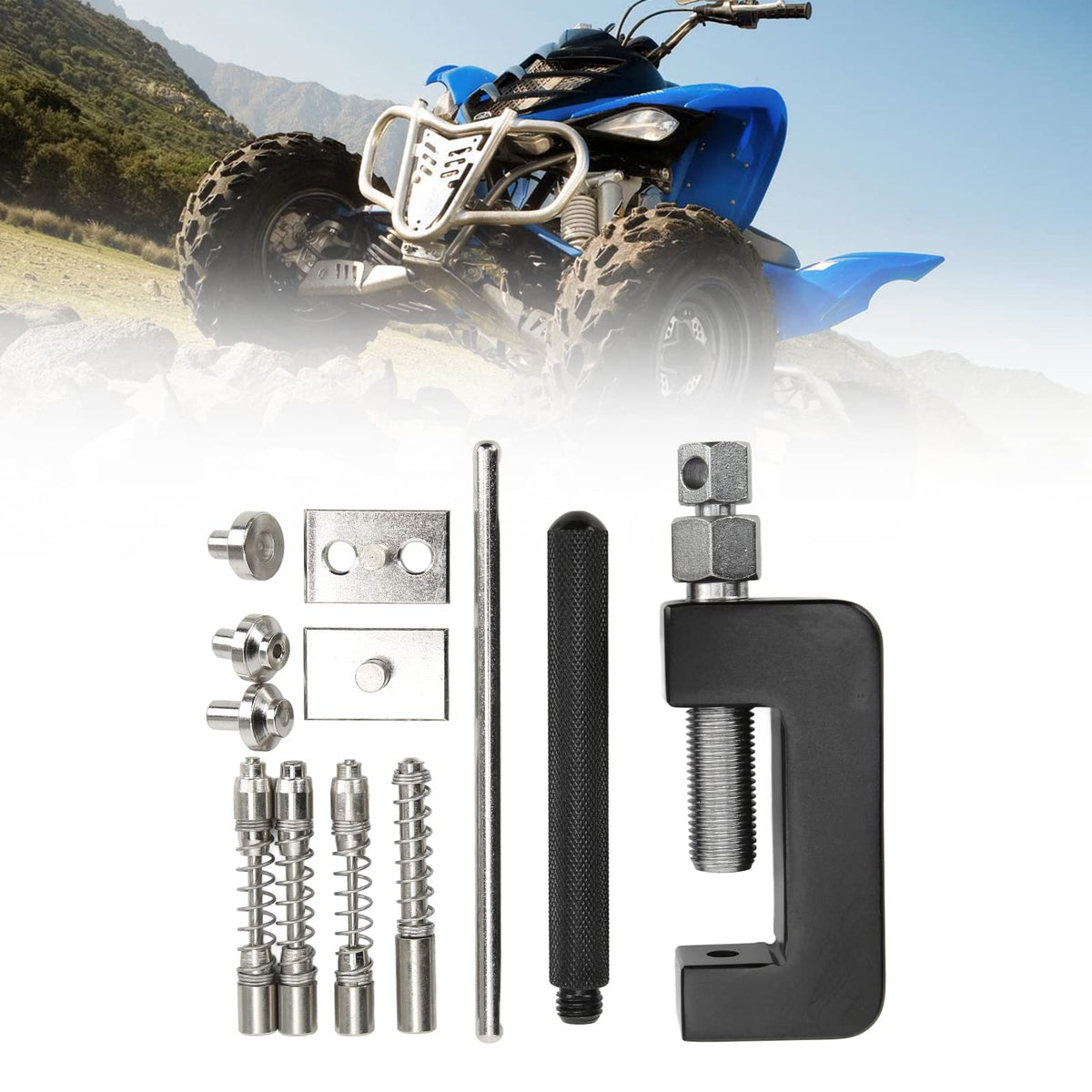 12 Pc Universal Motorcycle Chain Riveting Tool Set with Storage Box B970