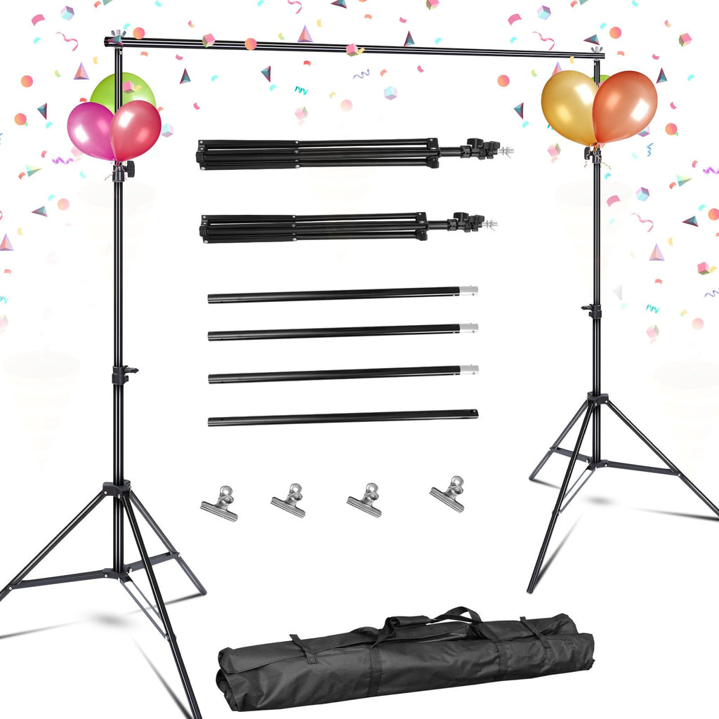 10ft Adjustable Backdrop Stand Kit with Clamps & Carry Bag Z2023