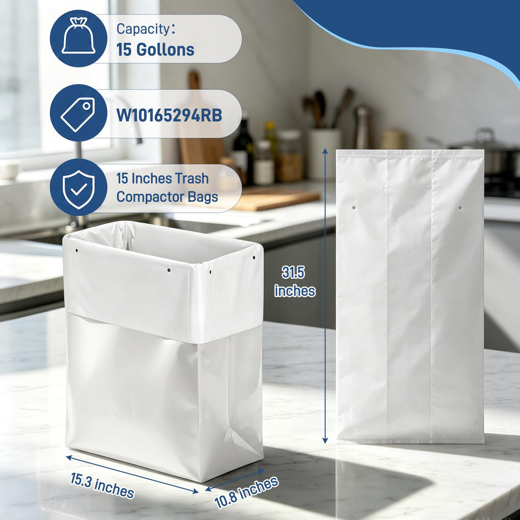 60-pack Trash Compactor Bags with Pre-punched Holes Y414