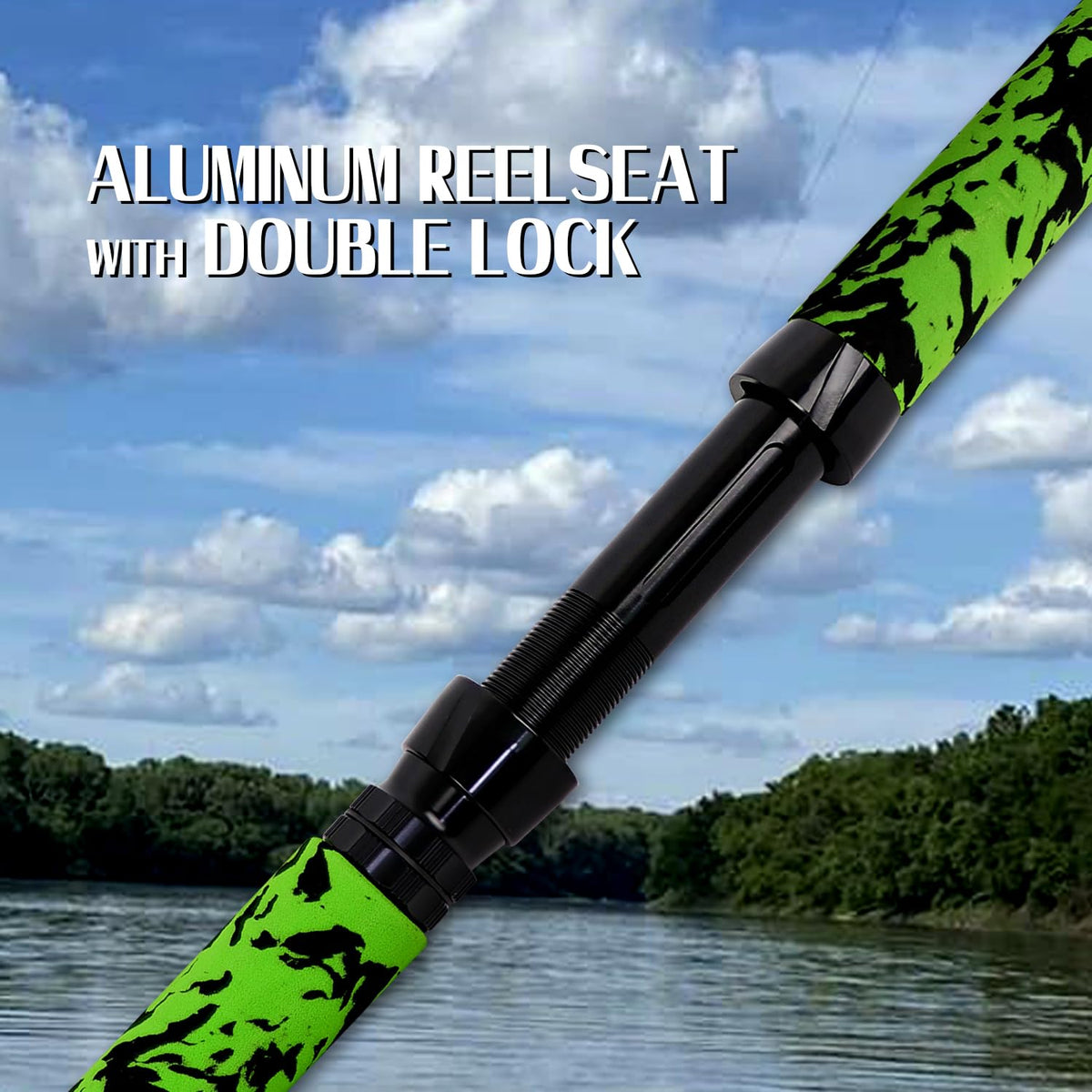 Green Catfish Fishing Rod 2 Piece M4422