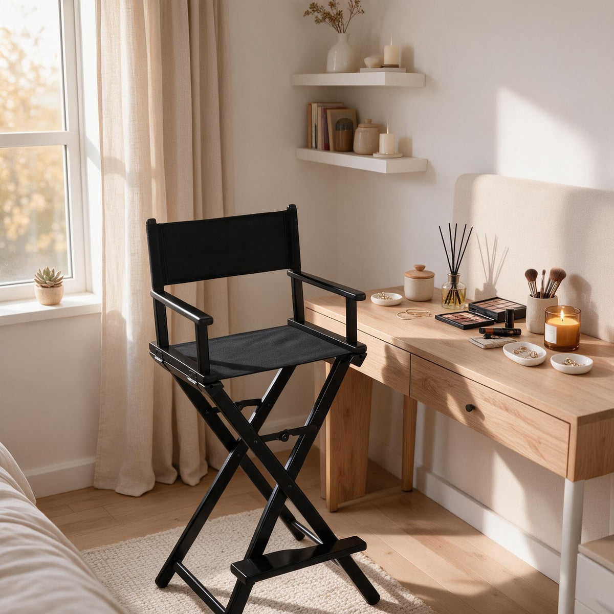 Folding Director Chair with Footrest M7832