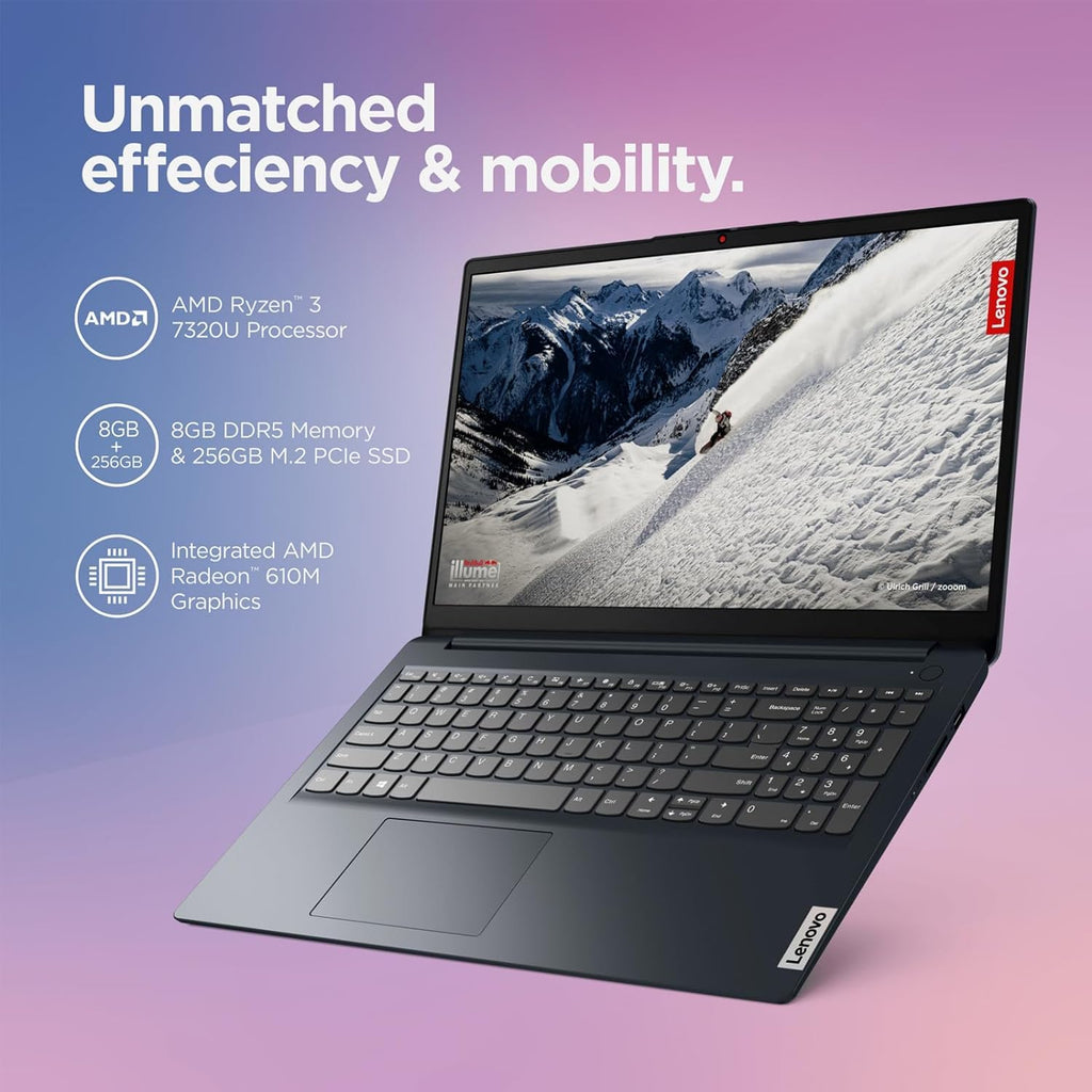 15.6" FHD Laptop, AMD Ryzen 3, 8GB RAM, 512GB SSD, Windows 11, Abyss Blue H137843