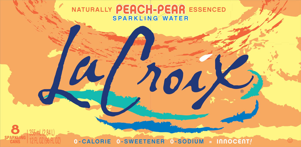 Sparkling Water Peach Pear 8 Pack 12 Fl Oz R353