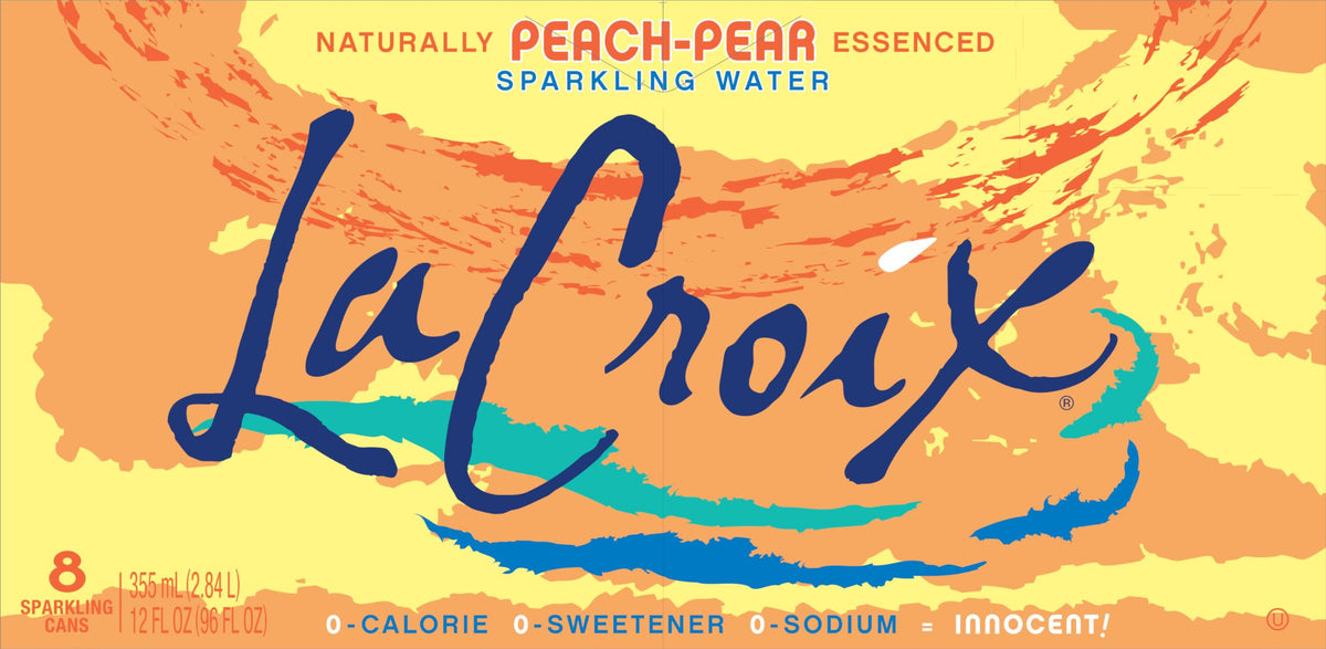 Sparkling Water Peach Pear 8 Pack 12 Fl Oz R353