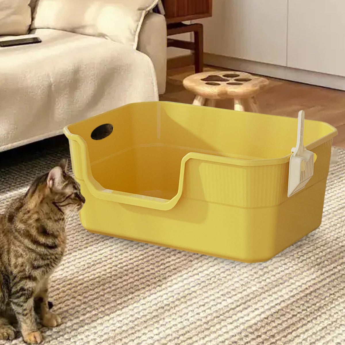Open Top Cat Litter Tray with High Sides PP Y53209