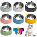 7 Pcs Stainless Steel Raised Cat Food Bowl V72392