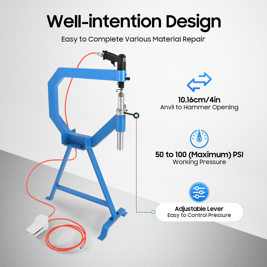 Pneumatic Planishing Hammer with 1"/2"/3" Anvil Dies L940