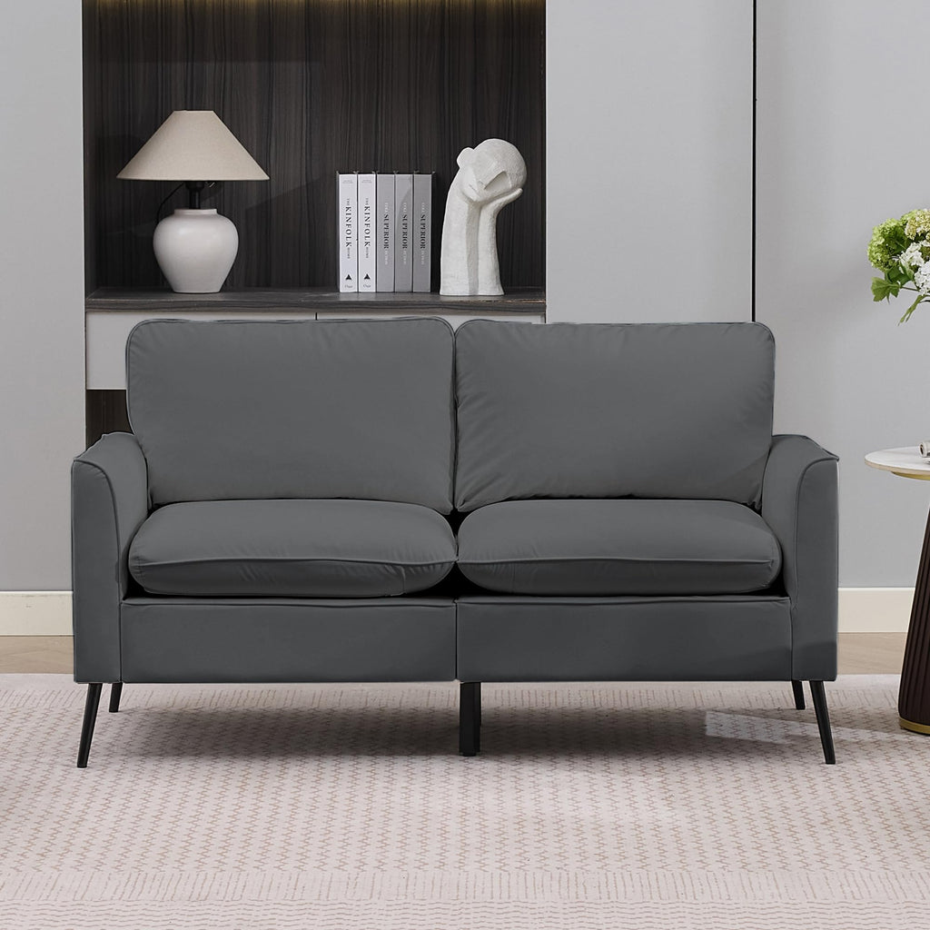 Light Gray 2 Seater Loveseat Sofa P325601