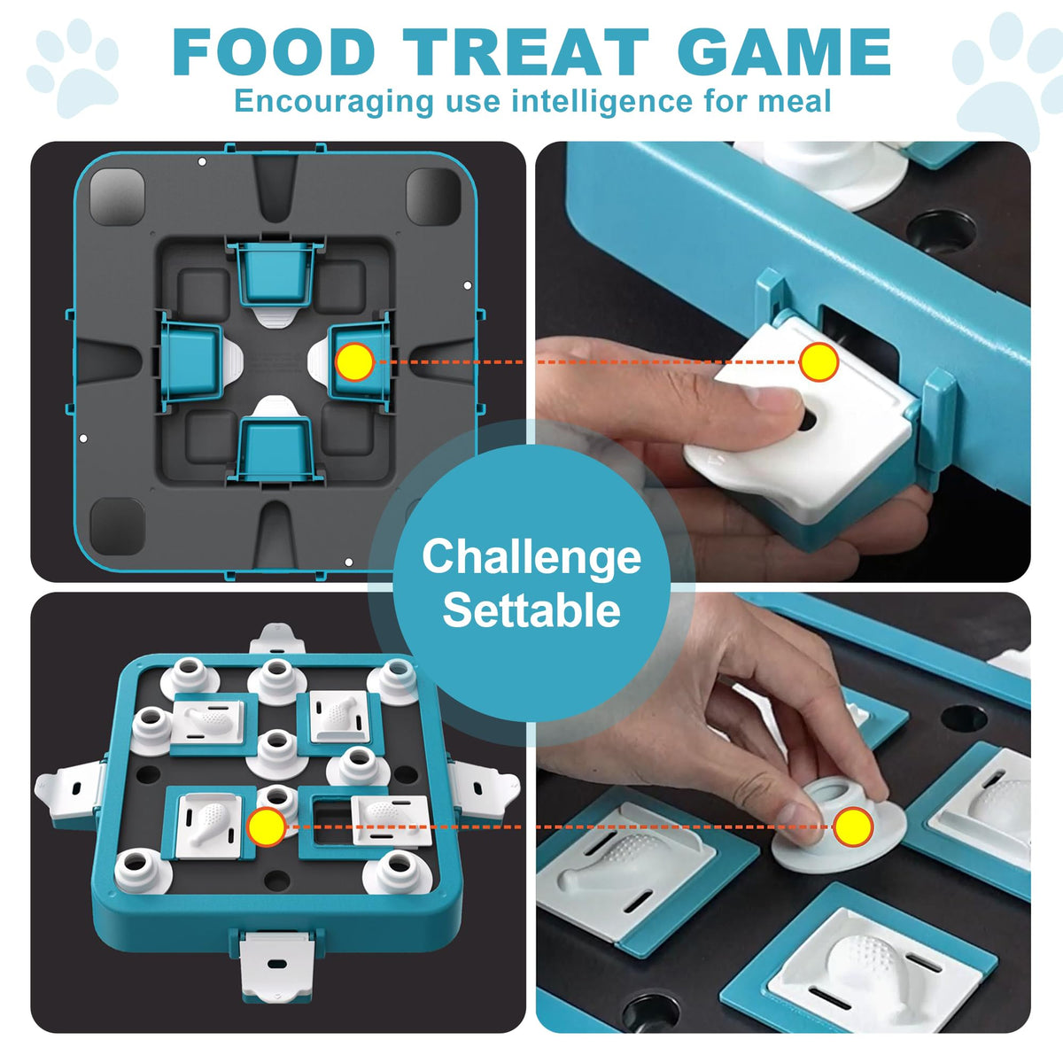 Dog Puzzle Toy Large Size Adjustable Levels Food Treat Game V418598