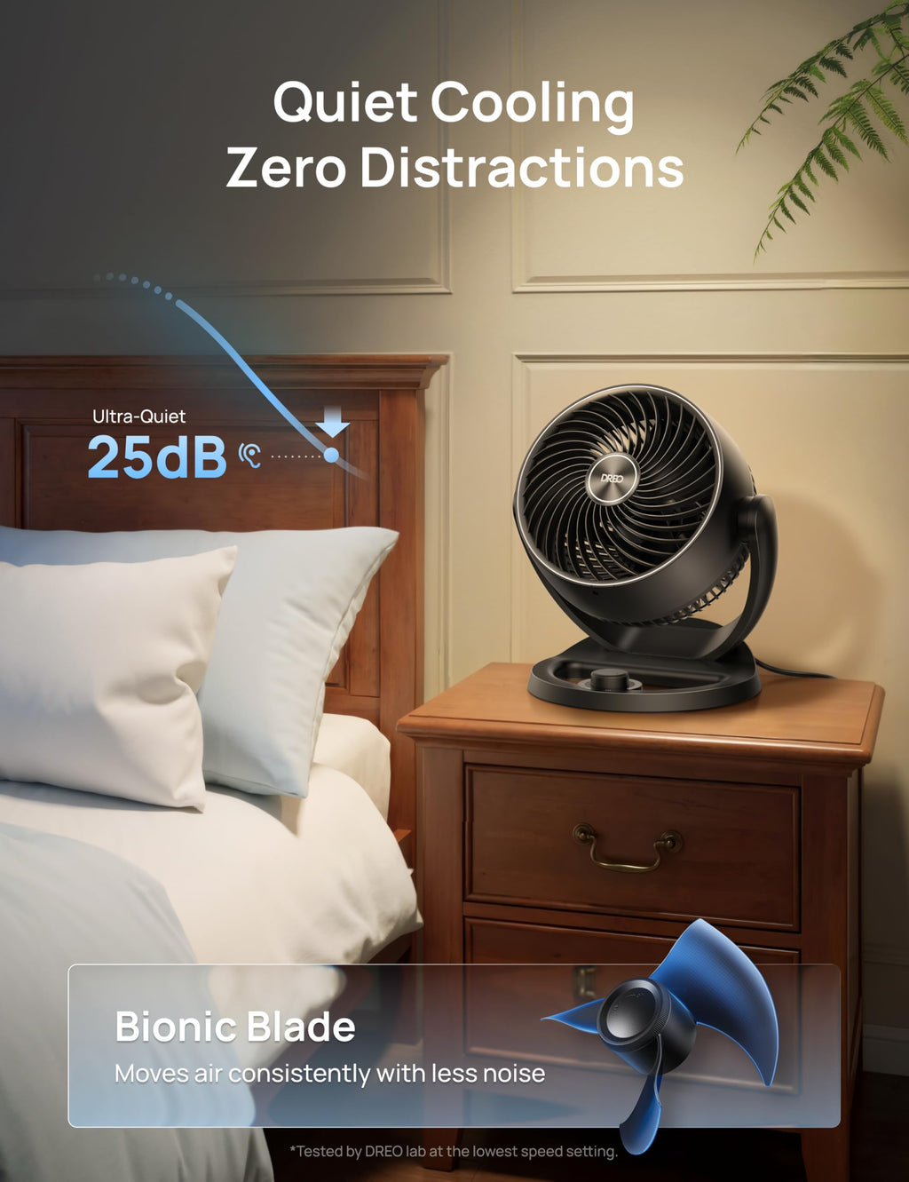12 Inches 25db Quiet 3 Speeds Table Air Circulator Fan B762