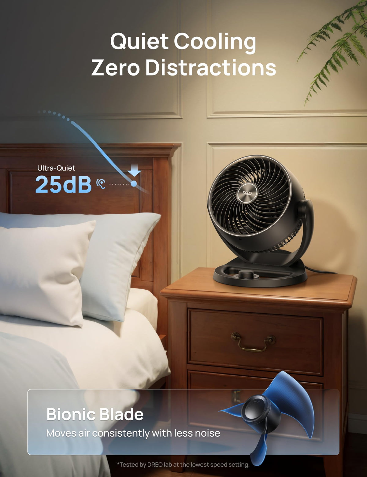 12 Inches 25db Quiet 3 Speeds Table Air Circulator Fan B762