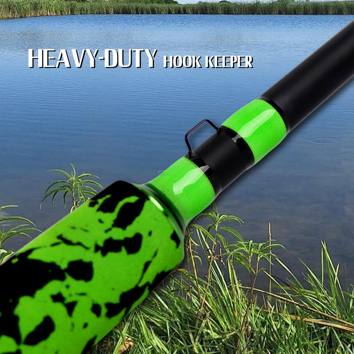 Green Catfish Fishing Rod 2 Piece M4422