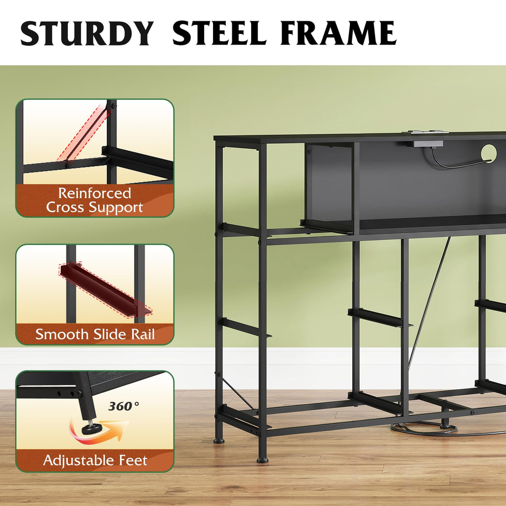 Black 8 Drawer Dresser TV Stand X6912