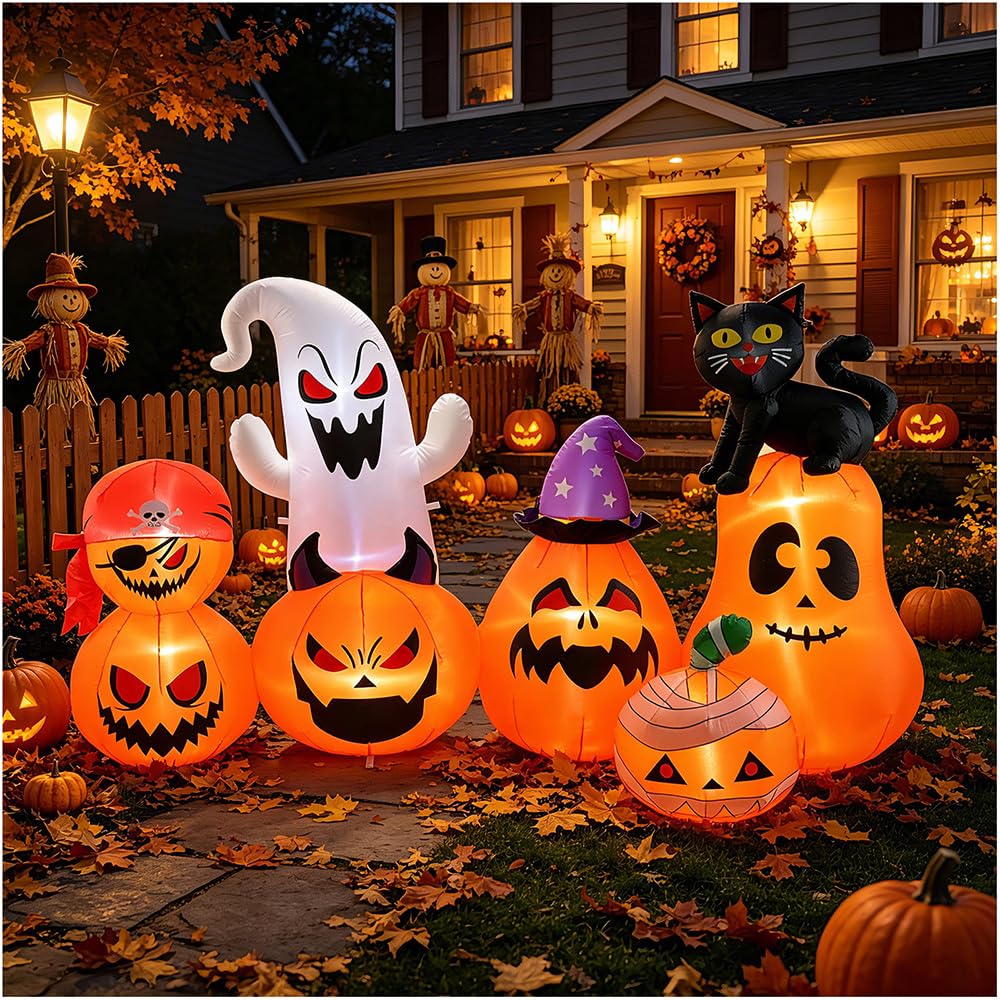 8 FT Inflatable Pumpkin Patch Yard Décor C652