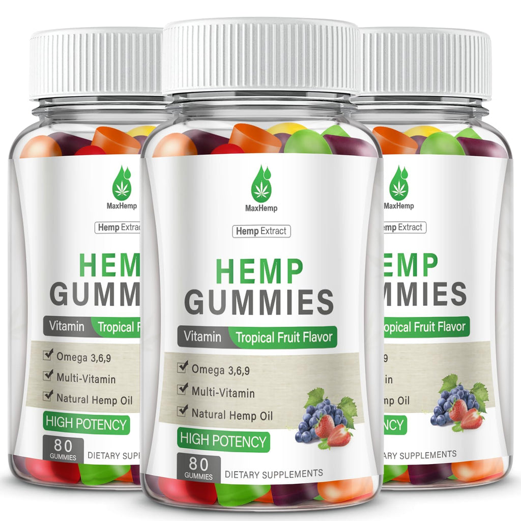 Hemp Gummies 100% Natural Organic Vegan 3 Packs H644