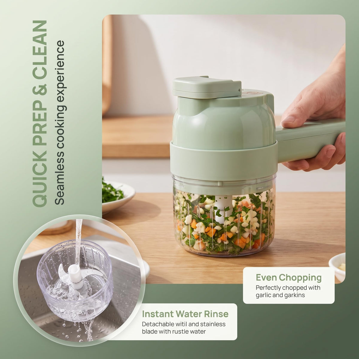 4-In-1 Electric Vegetable Cutter Set O775