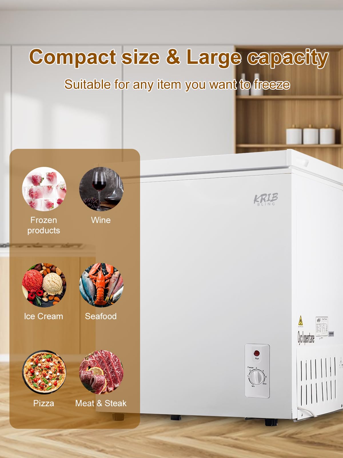 7.0 Cu.Ft White Mini Chest Freezer V61527