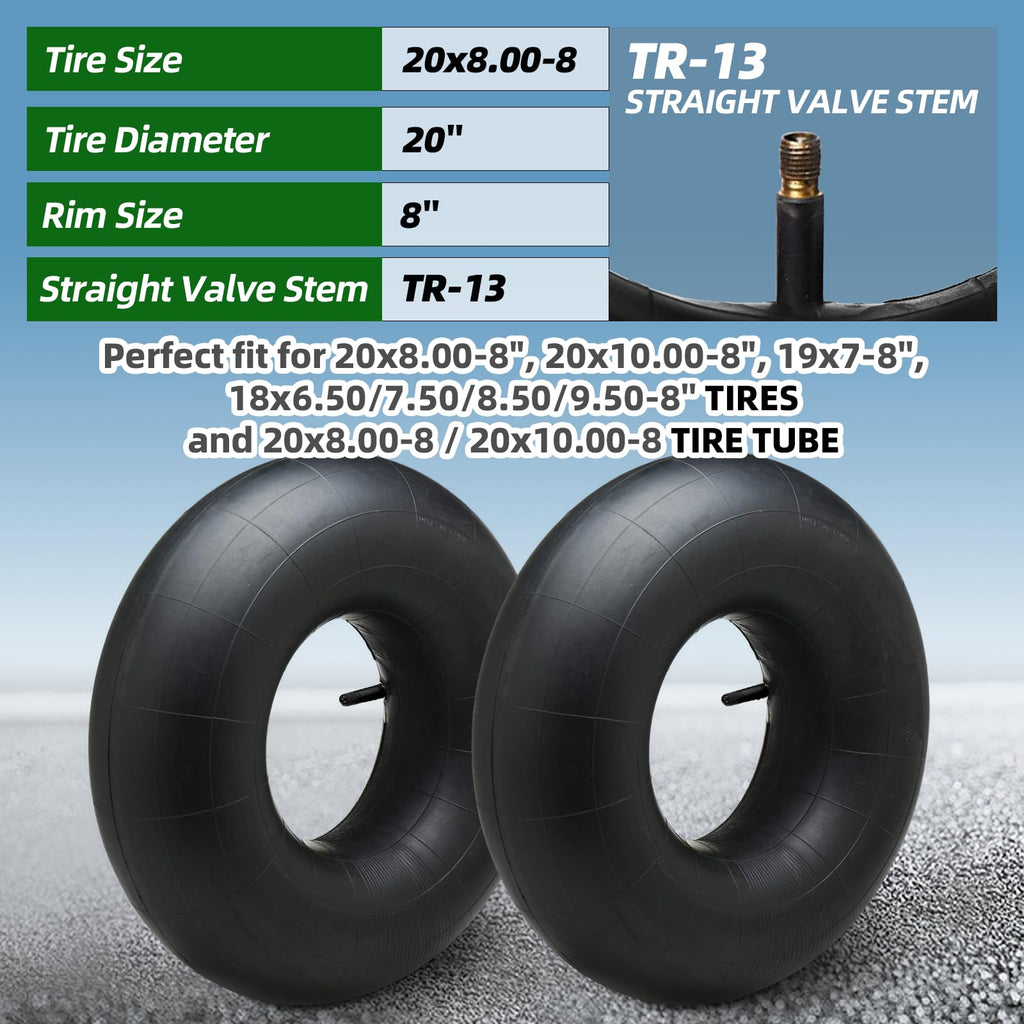 20x8.00-8 and 20x10.00-8 with 15x6.00-6 Inner Tubes, TR-13 B644