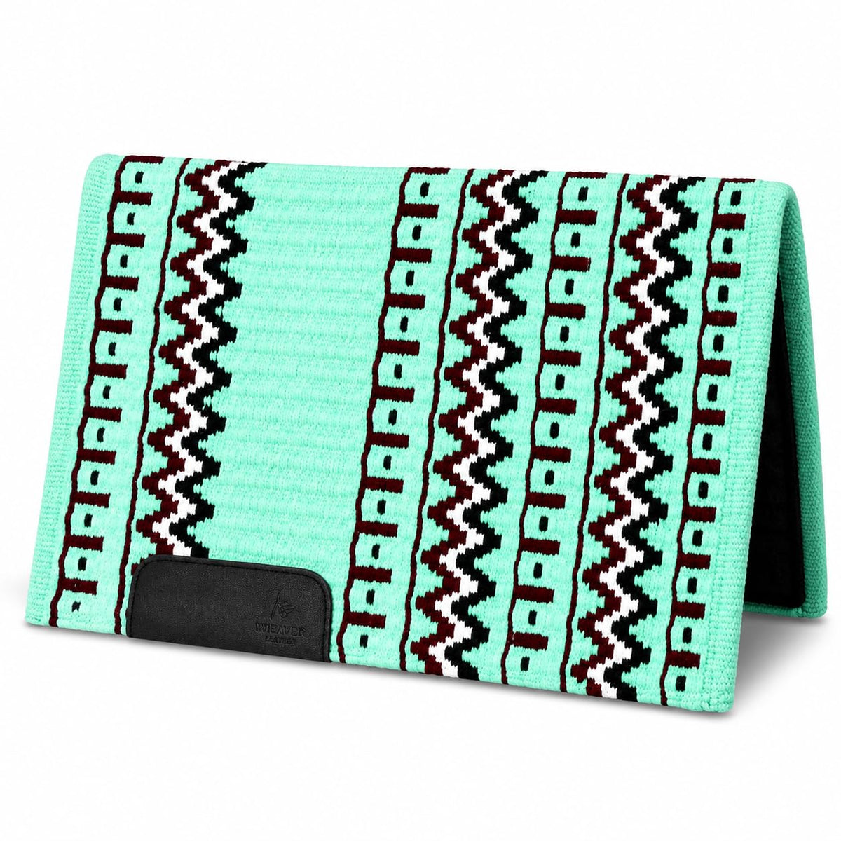 Mint Green Burgundy Tribal Horse Saddle Pad D96479