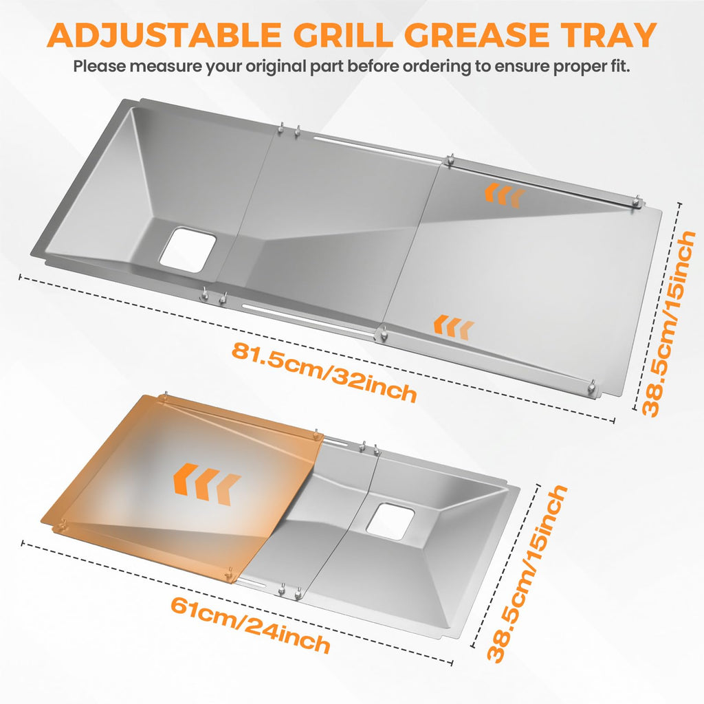 Adjustable Universal Grease Tray with Catch Pan M1657