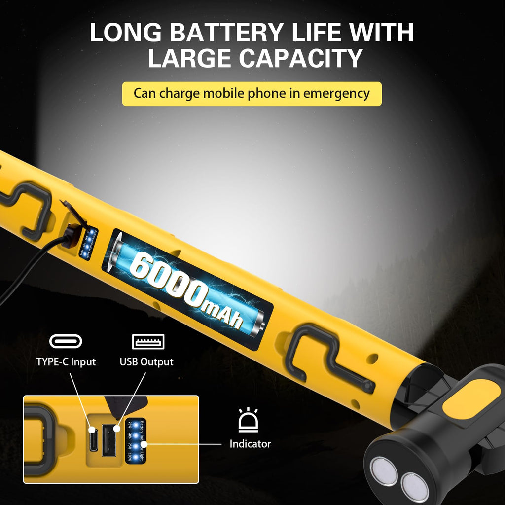 Magnetic Work Light Bar, 6000mAh 3000LM Rechargeable W218