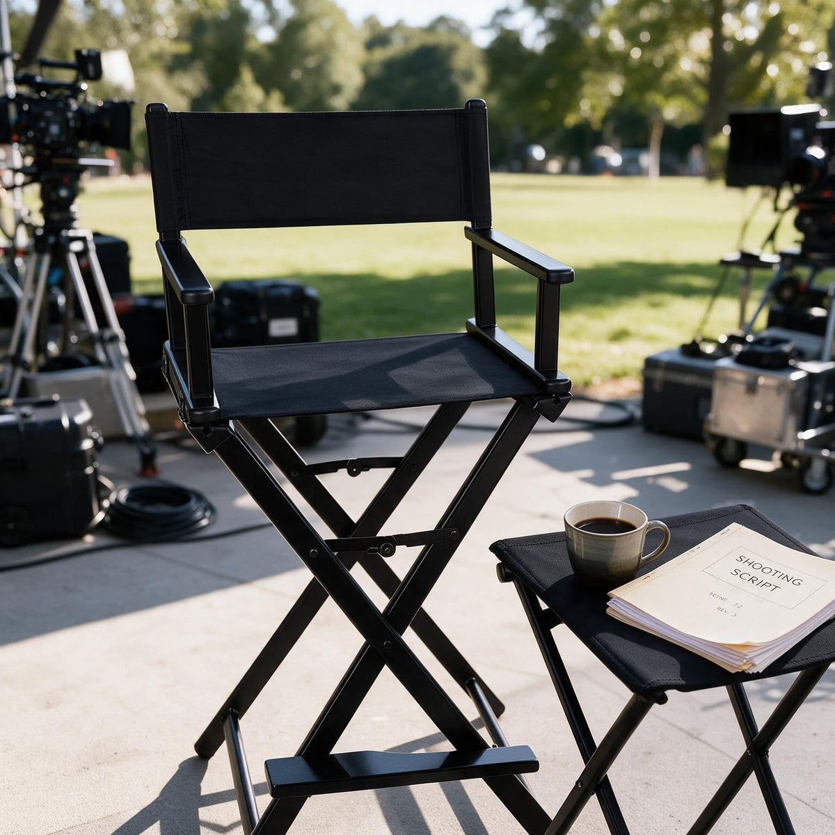 Folding Director Chair with Footrest M7832