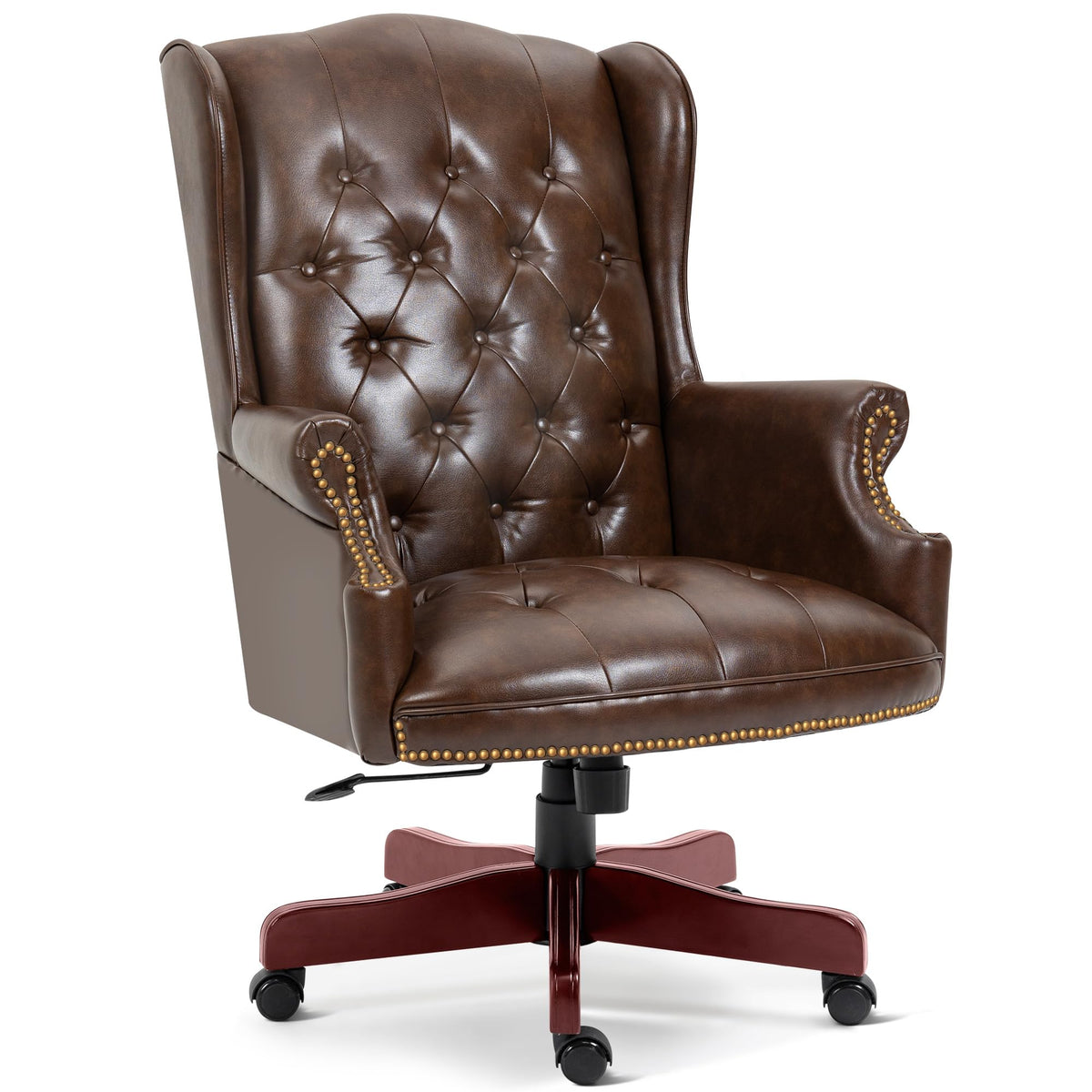 Big and Tall Brown Faux Leather Executive Office Chair W1669
