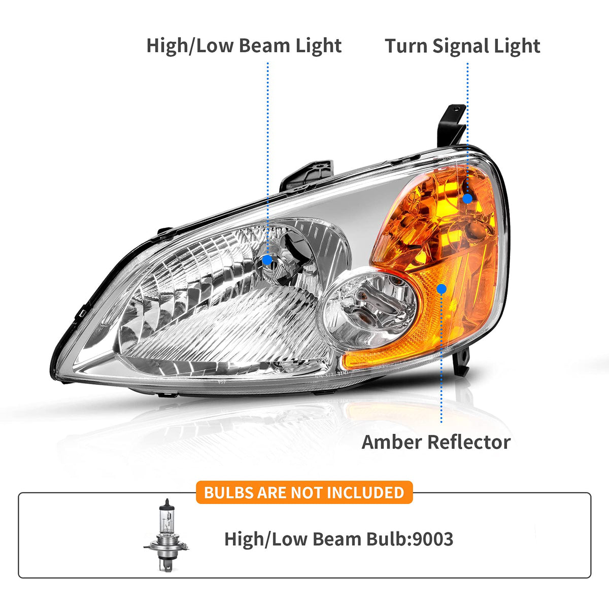 Headlight Assembly Chrome T83319