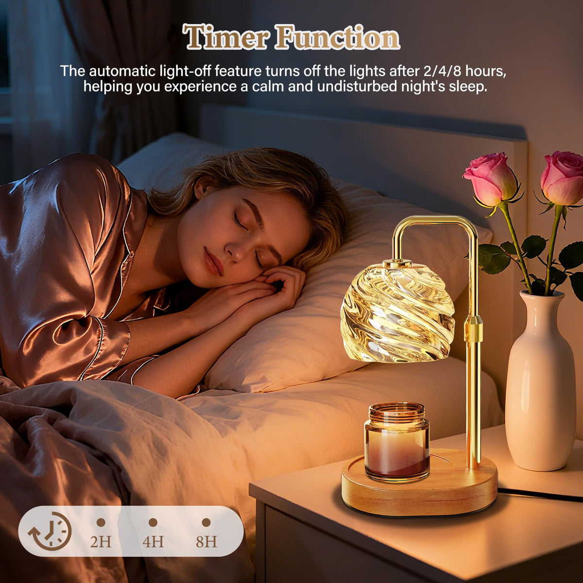 Candle Warmer Lamp with Timer Dimmable G259724