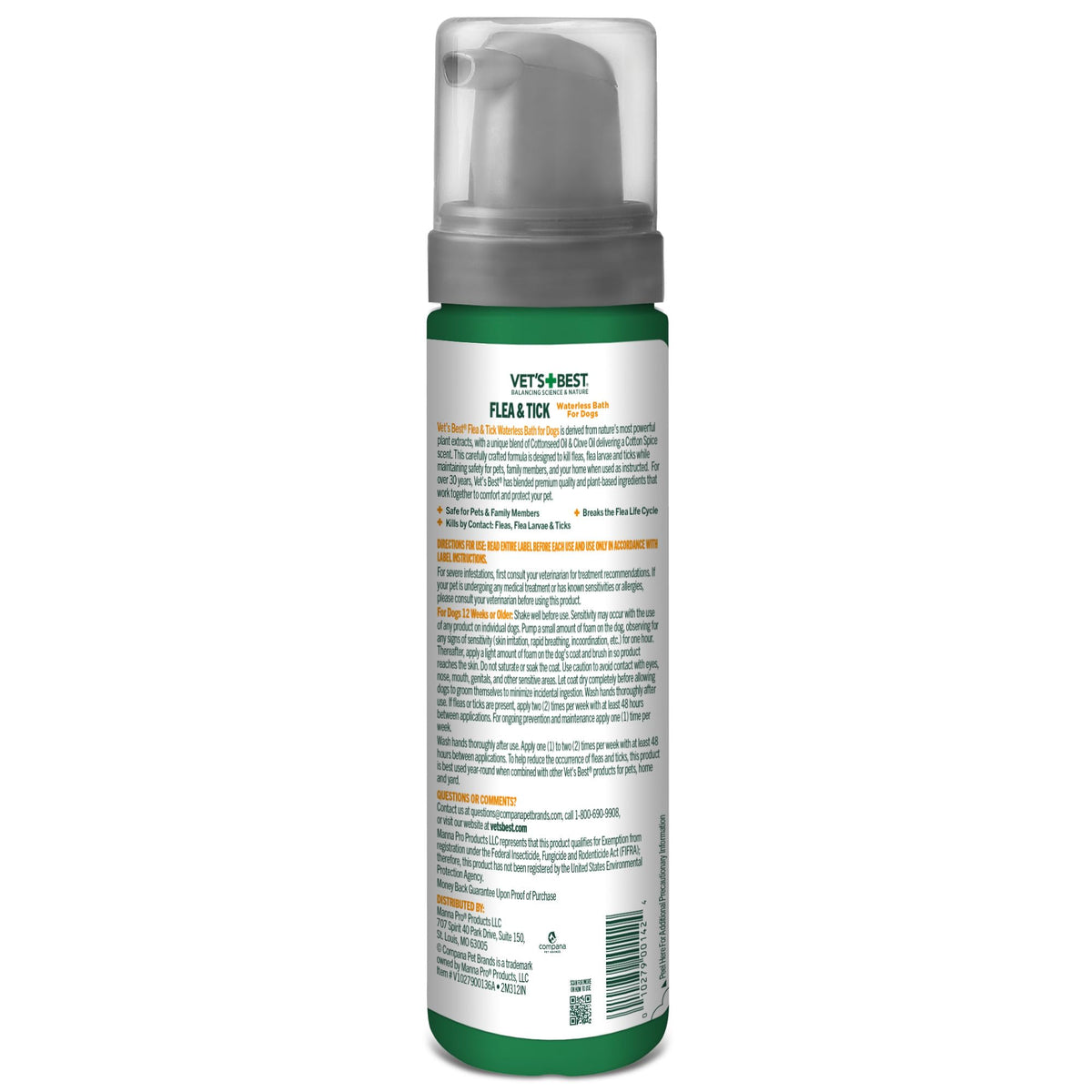 Waterless Flea & Tick Bath for Dogs 8 oz E418955