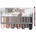 12 Color Neutral Matte Shimmer Eyeshadow Palette with Brush U571
