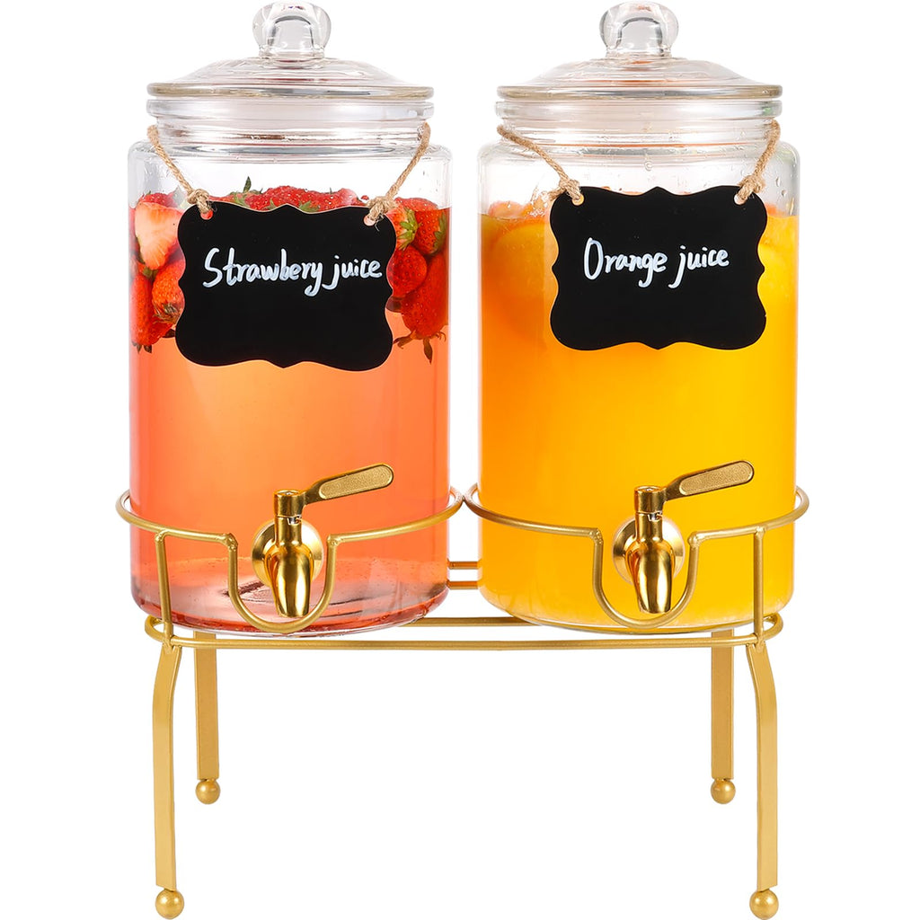 2 Pack 1 Gallon Beverage Dispenser with Stand P71055