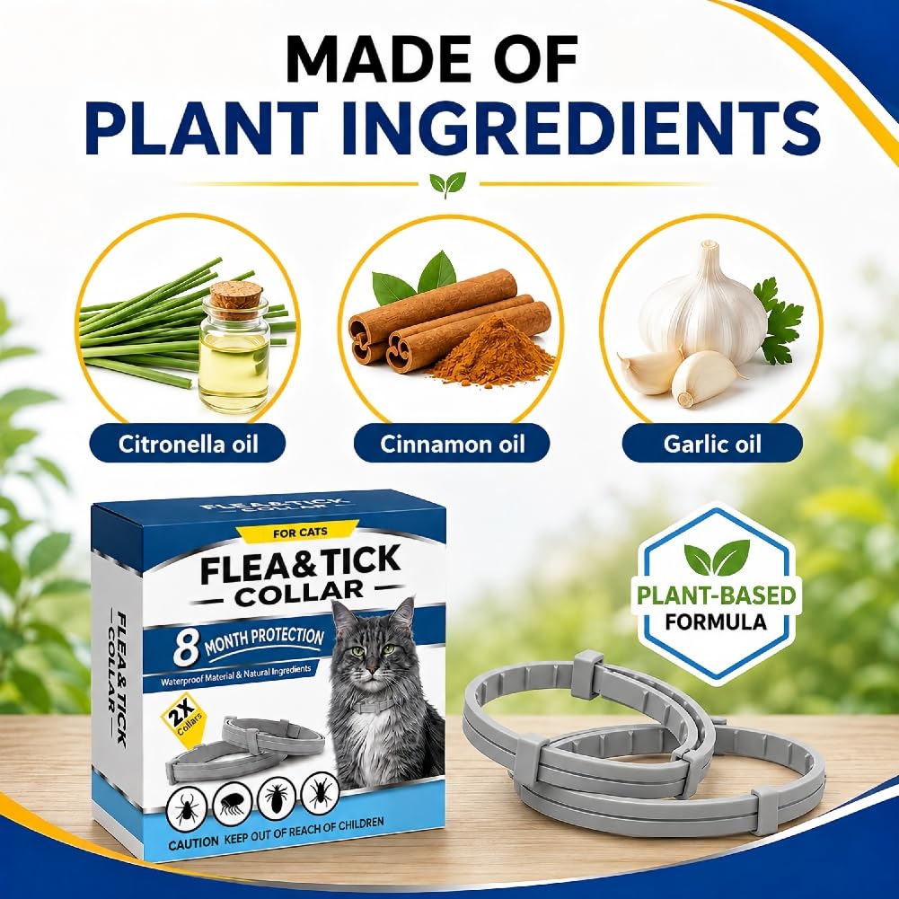 Flea & Tick Collar for Cats 4 Pack J817