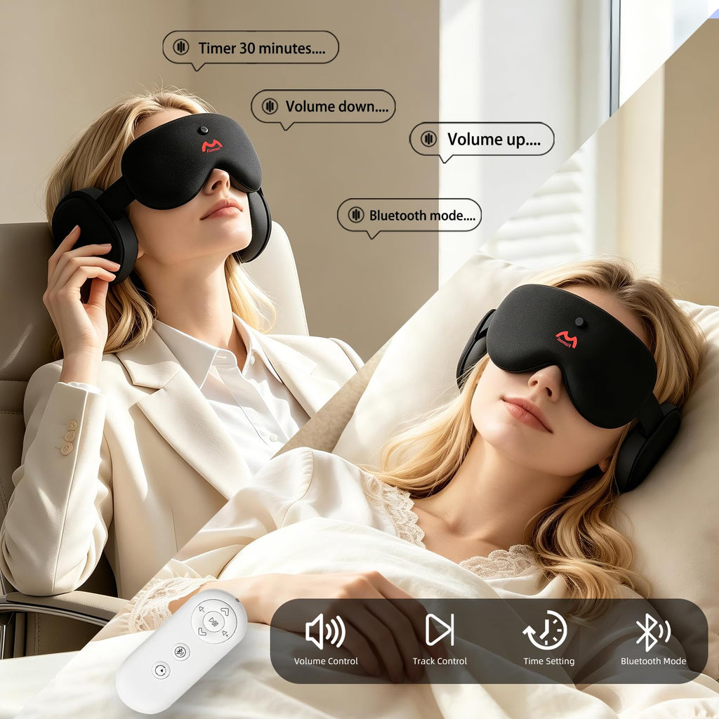 Bluetooth Sleep Mask, White Noise Headphones, 100% Blackout G702308