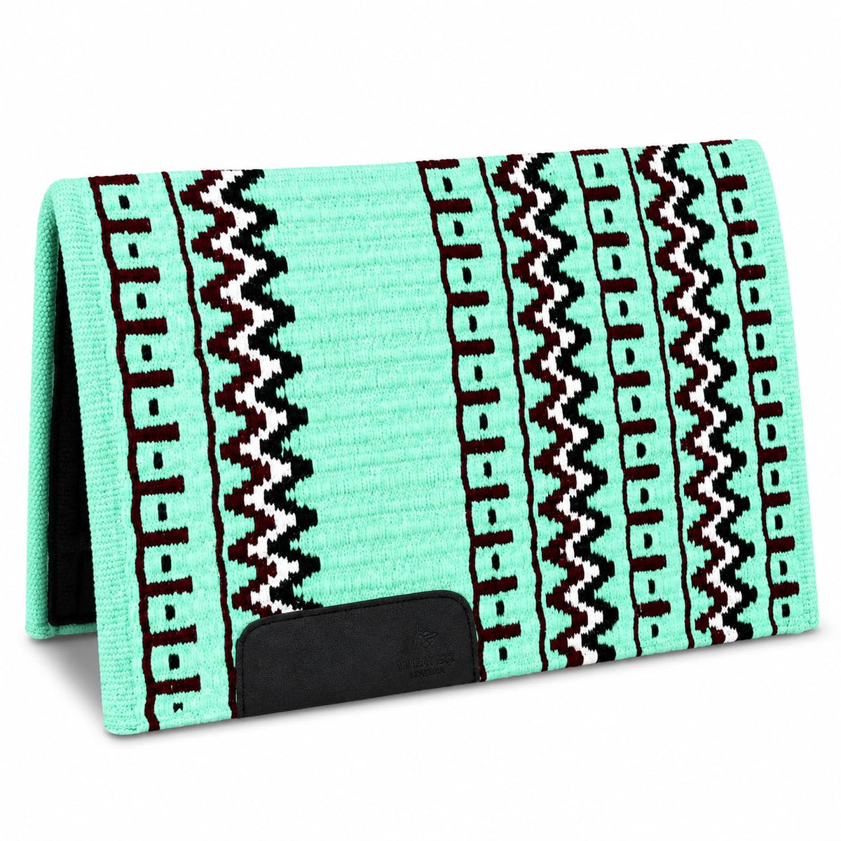 Mint Green Burgundy Tribal Horse Saddle Pad D96479