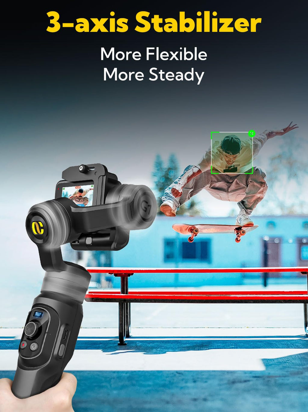 3-axis Handheld Gimbal Stabilizer with Extension Rod H127