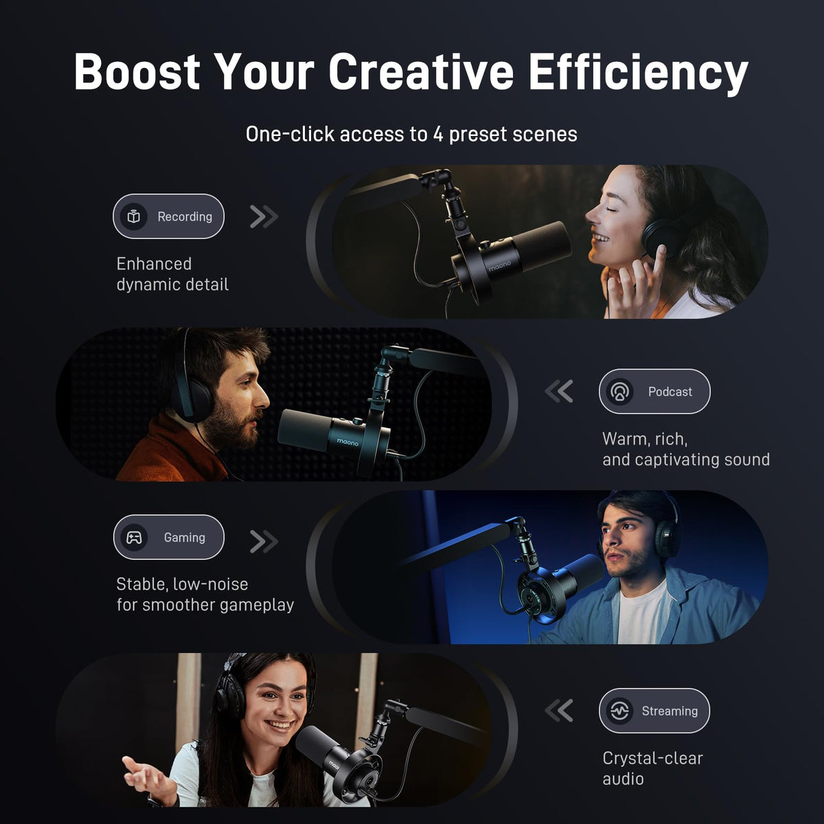 Dynamic Microphone Kit with Boom Arm Q573
