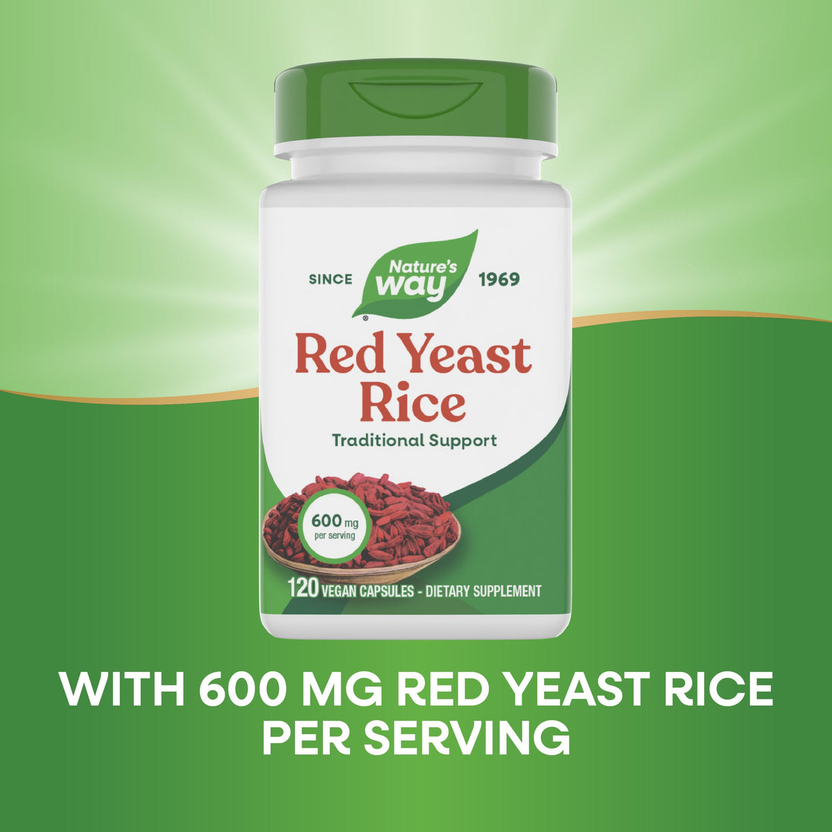 Red Yeast Rice 600 mg Vegan 120 Capsules K951343