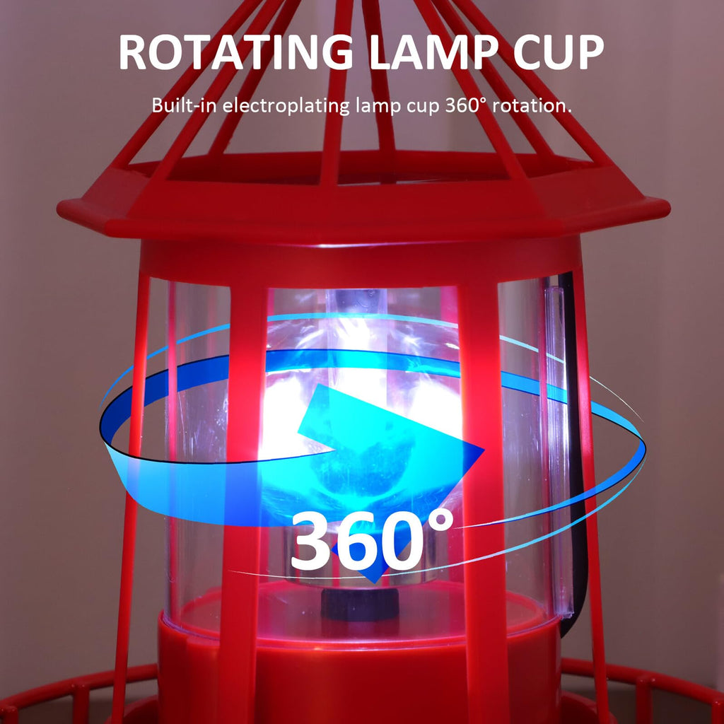 Solar Powered Rotating Lighthouse Garden Light Z256025