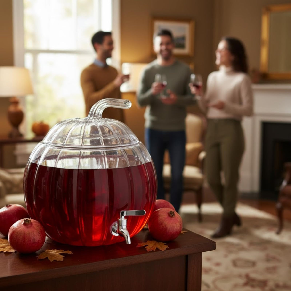 Glass Pumpkin Drink Dispenser 2 Gallon F212