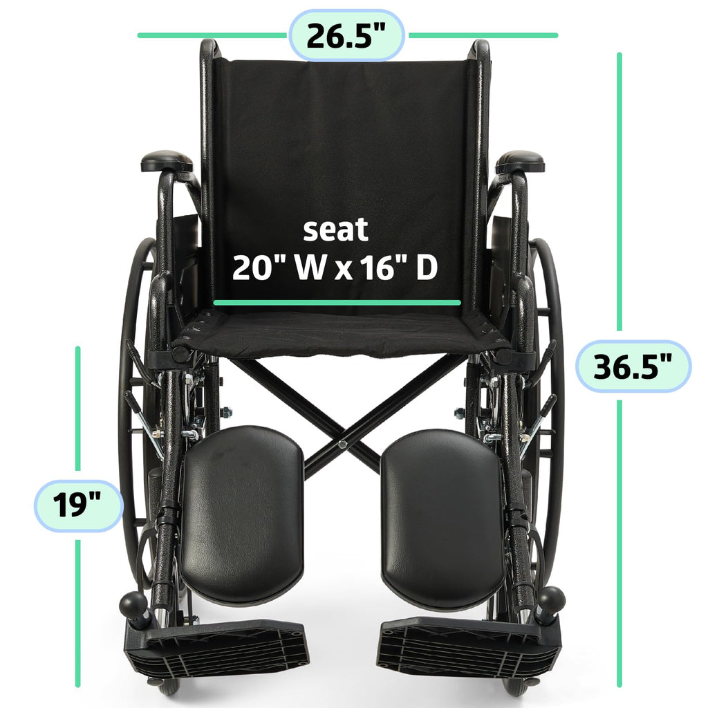 Folding Wheelchair with Swing-Back Desk-Length Arms and Elevating Footrests Q1288