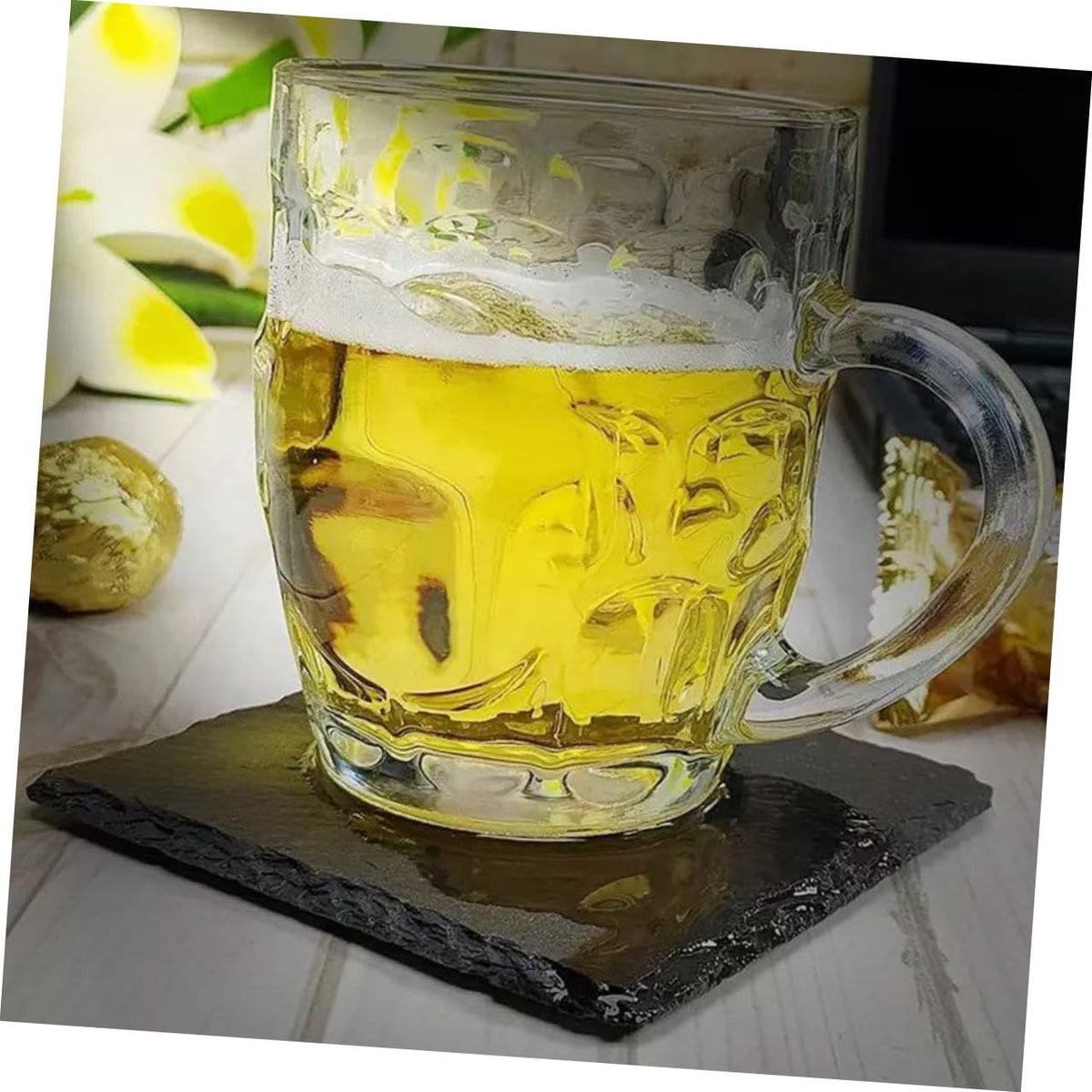 12pcs Natural Stone Coasters Set J6647