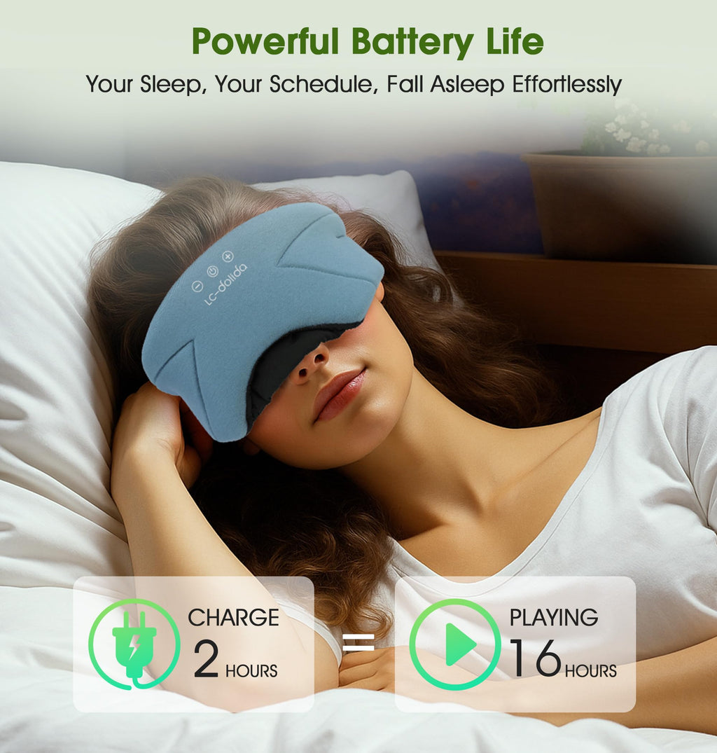 Soft Bamboo Cotton Bluetooth Sleep Mask with Headphones W728