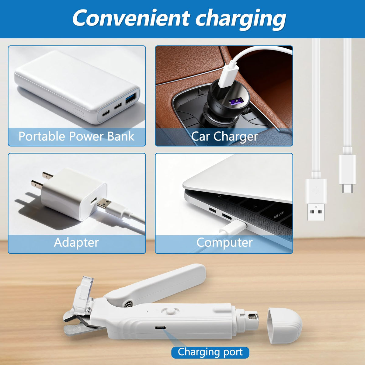 2-in-1 LED Pet Nail Clipper & Grinder with Lights G4626