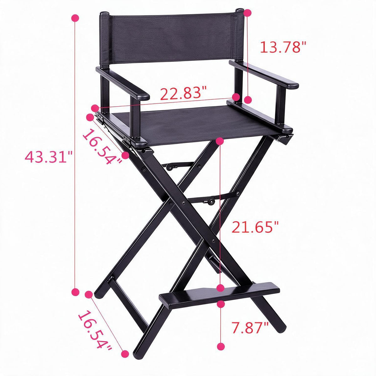 Folding Director Chair with Footrest M7832