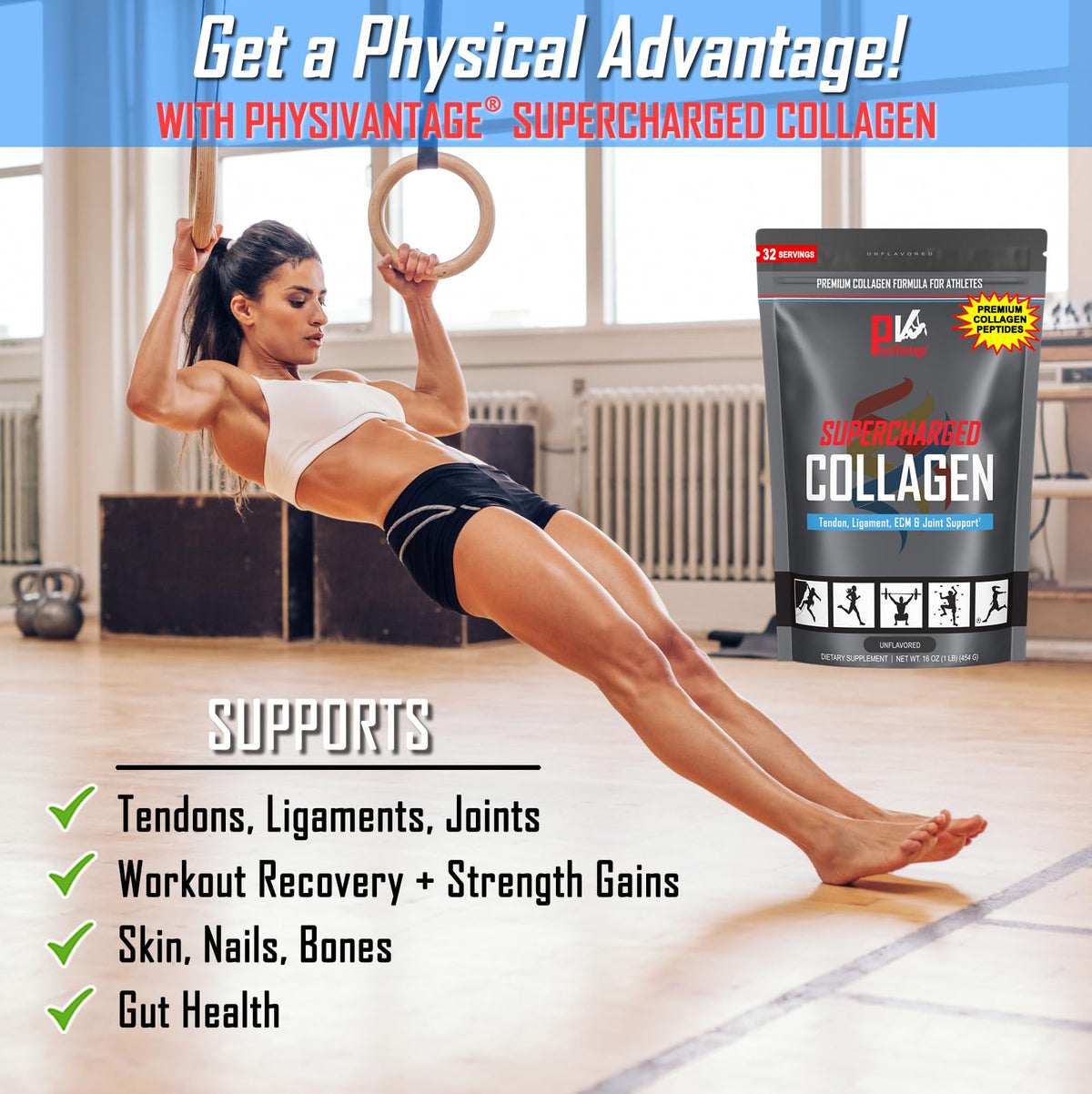 Collagen Peptides Powder Unflavored 16oz X302694