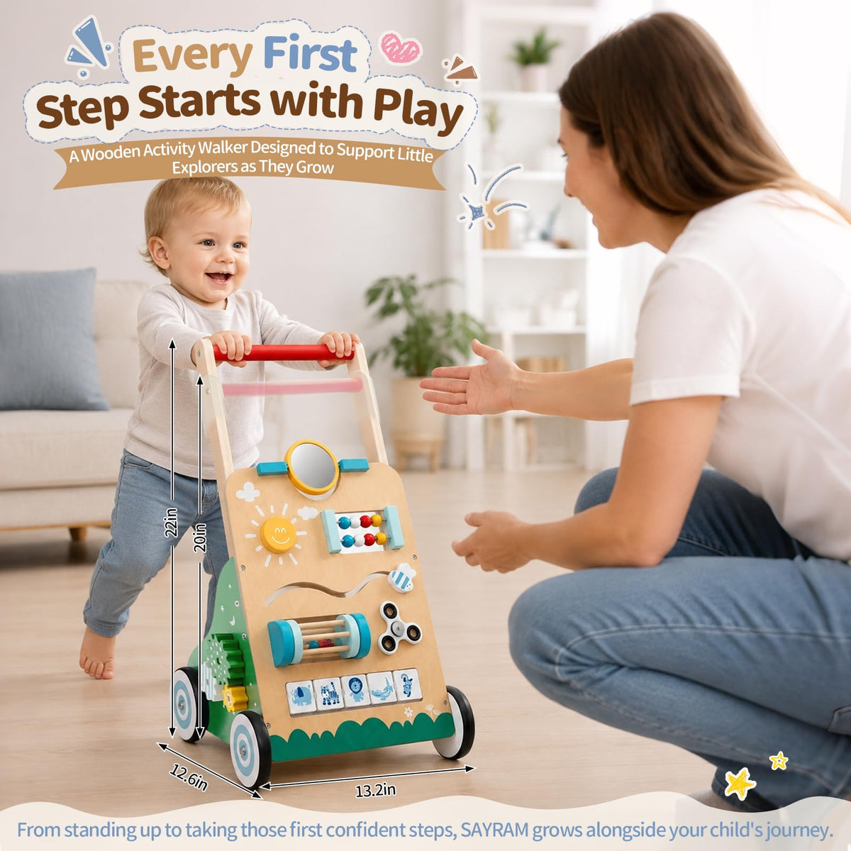 Wooden Baby Walker X96458