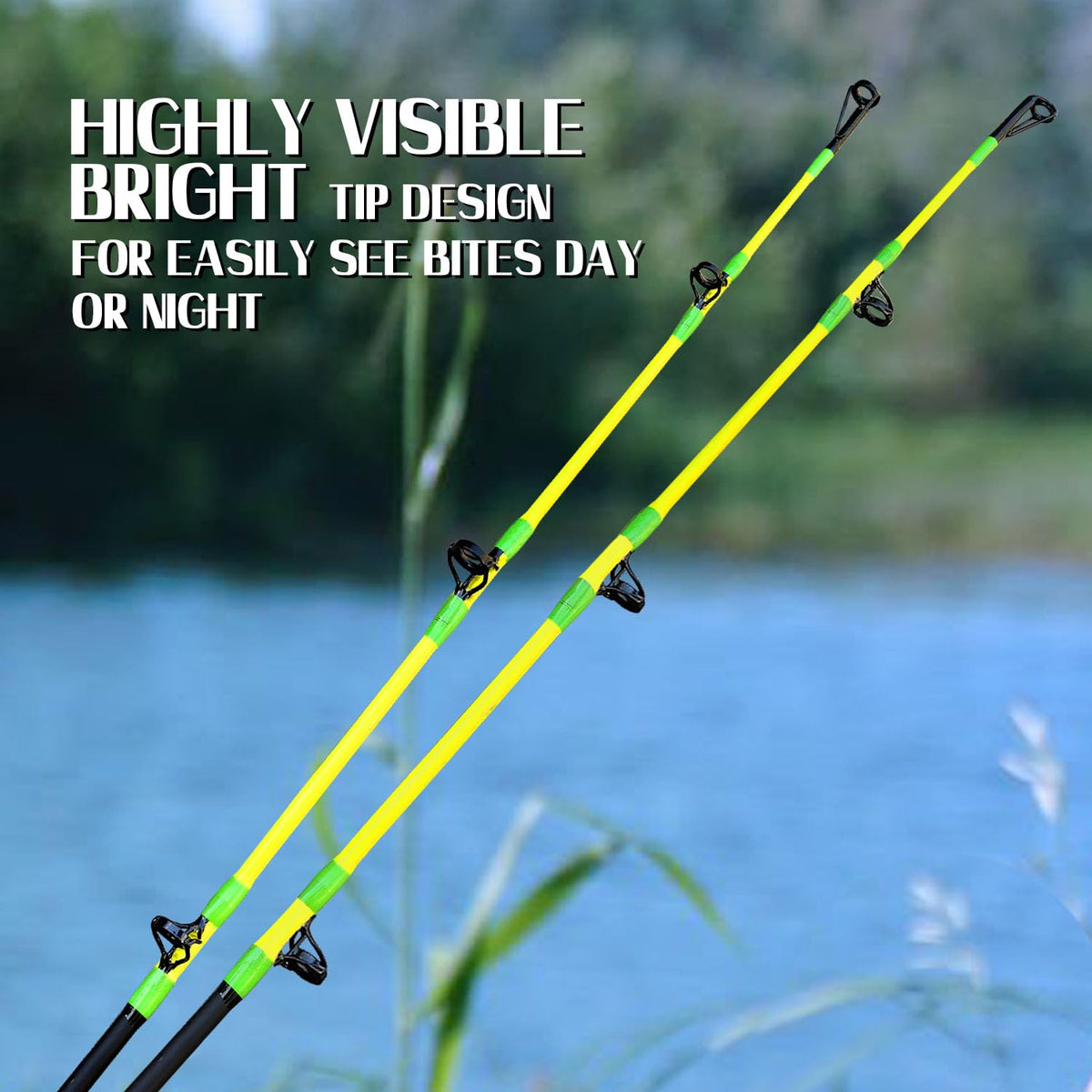 Green Catfish Fishing Rod 2 Piece M4422