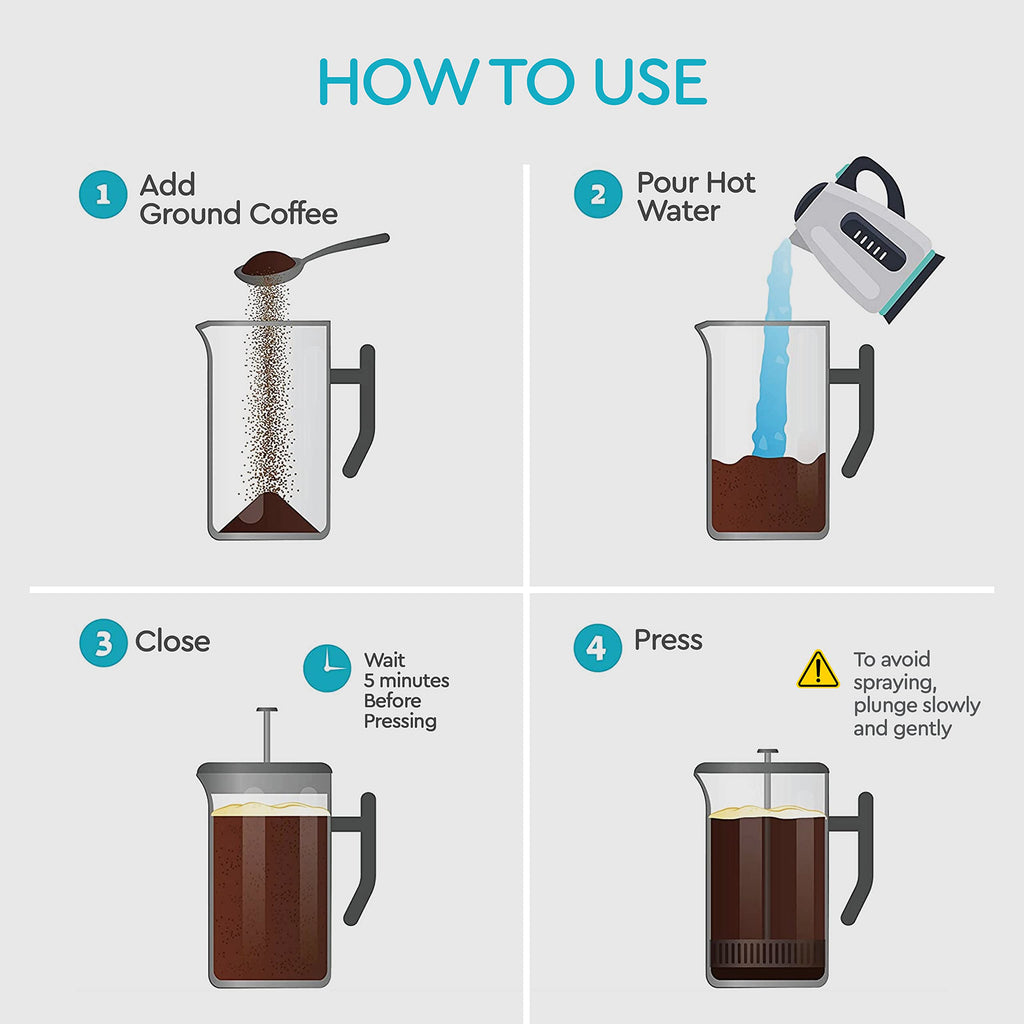 34oz Insulated Stainless Steel French Press R501