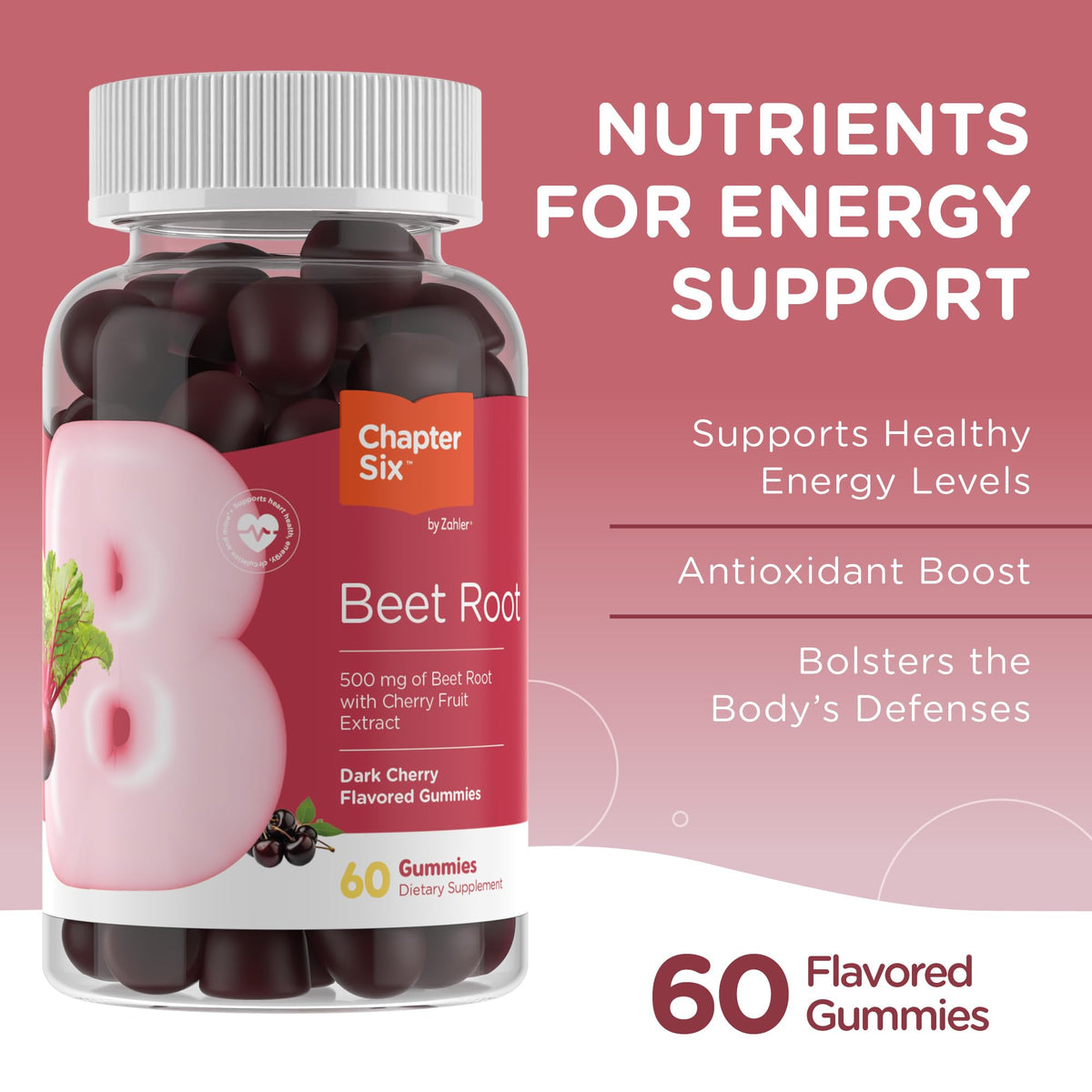 Beet Root 500 mg Cherry Gummies Z991